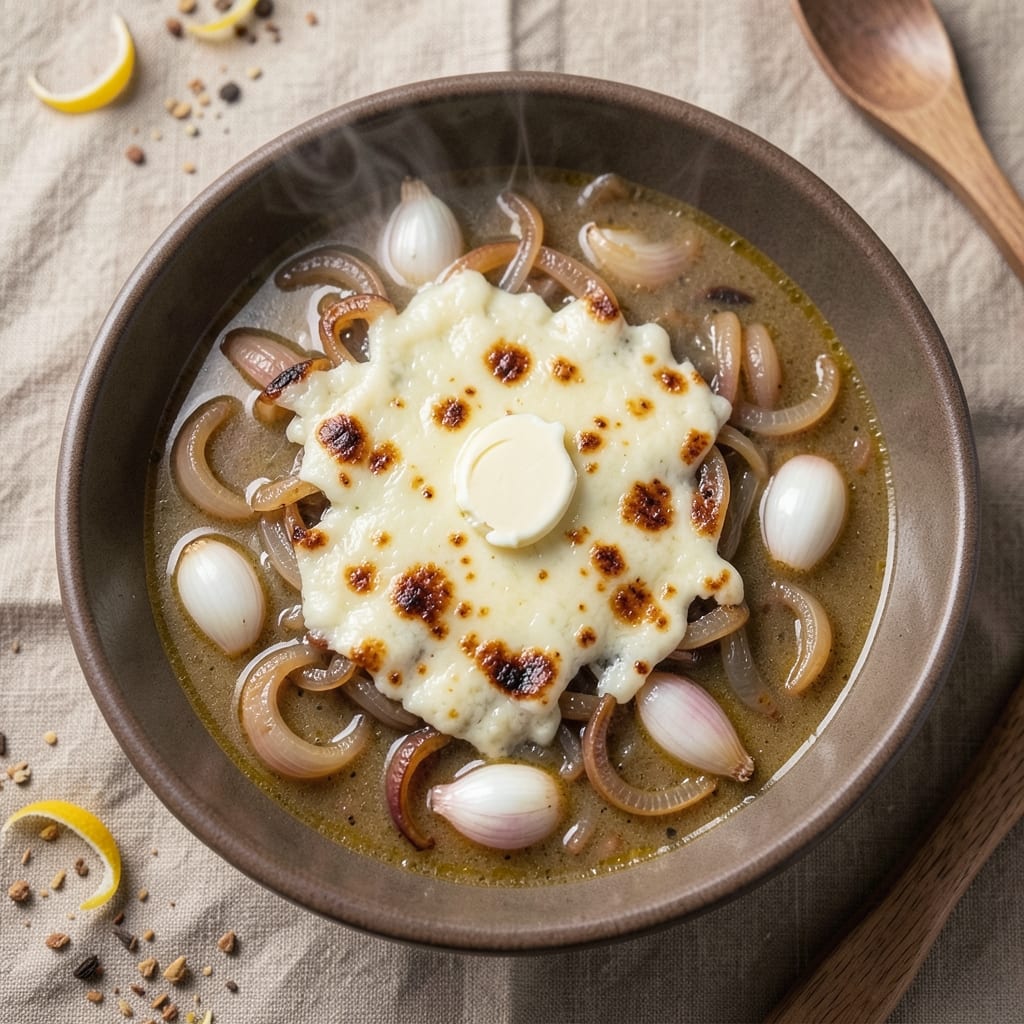Five Onion Soup Recipe: Crispy Topped Bread Bites with Deep Caramelized Flavor