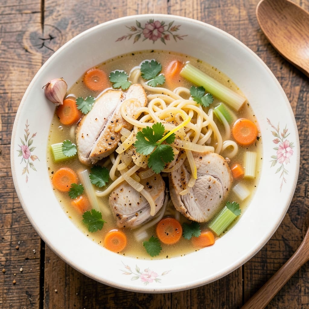 5-Star Homemade Chicken Noodle Soup Recipe: Herb-Infused Comfort in One Pot