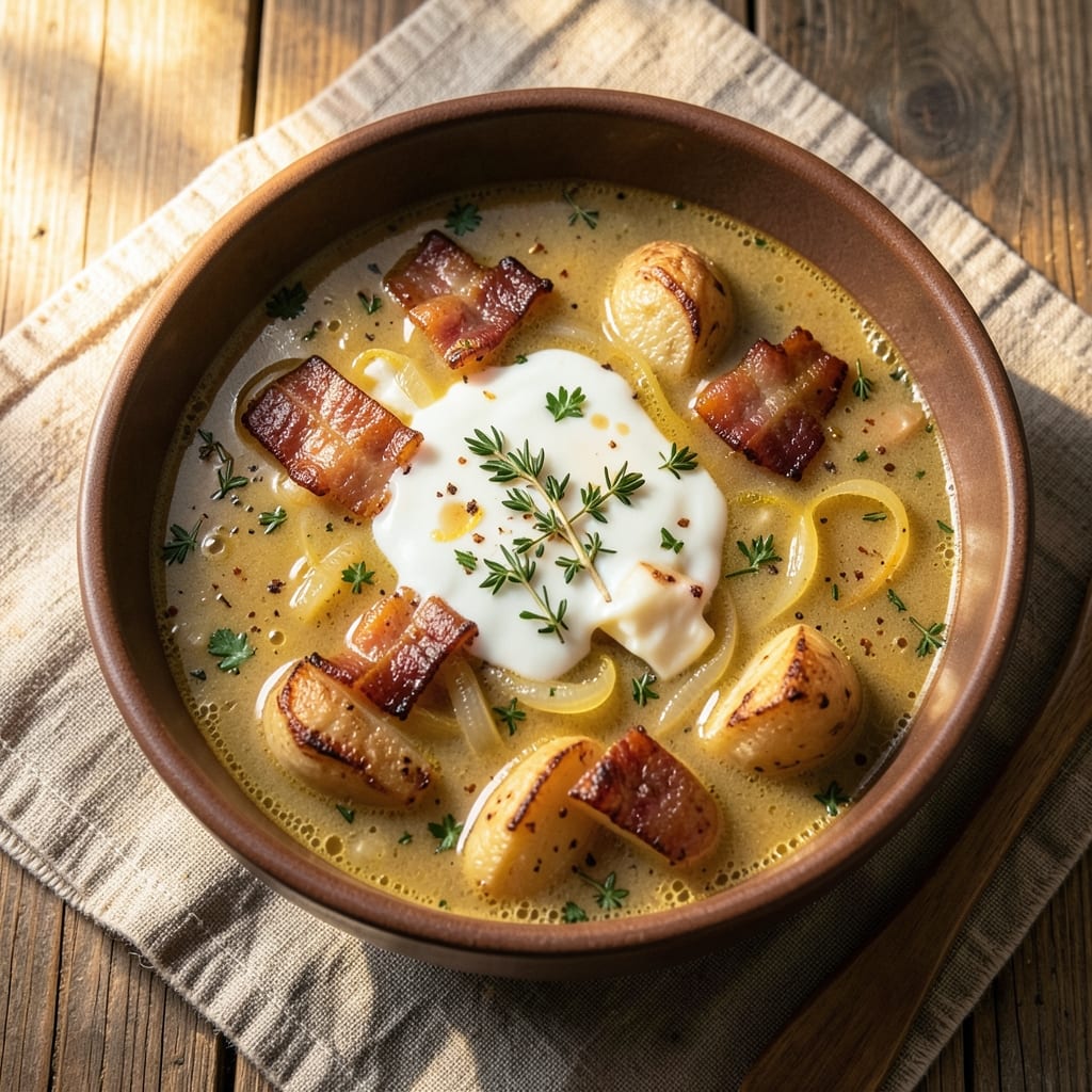 Alpine Soup Recipe: Creamy Herb and Potato Velvety Delight
