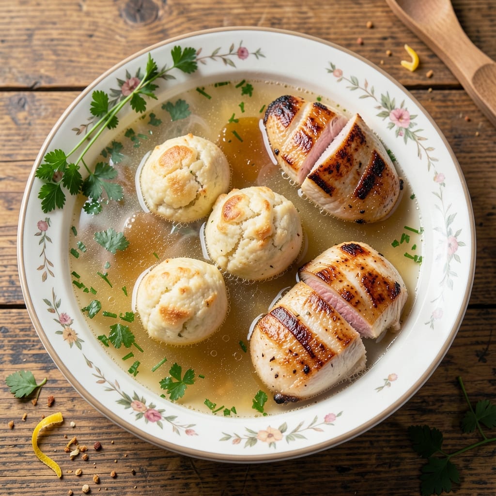 2nd Ave Deli Matzo Ball Soup Recipe: Crispy-Crusted Clouds in Rich Broth