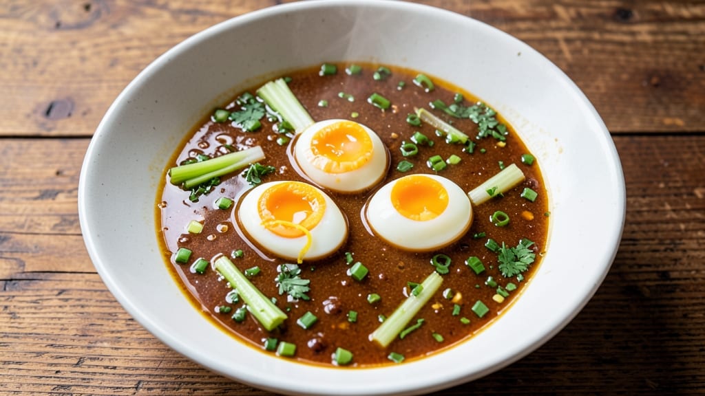 Billi Bi Soup Recipe: Vietnamese-Style Celery Crown Crunch Over Silky Egg Ribbons