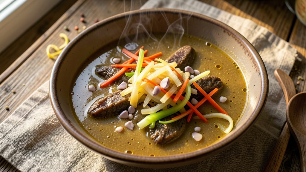 Anchovy Soup Recipe: Umami-Rich Broth with Crispy Celery Crowns
