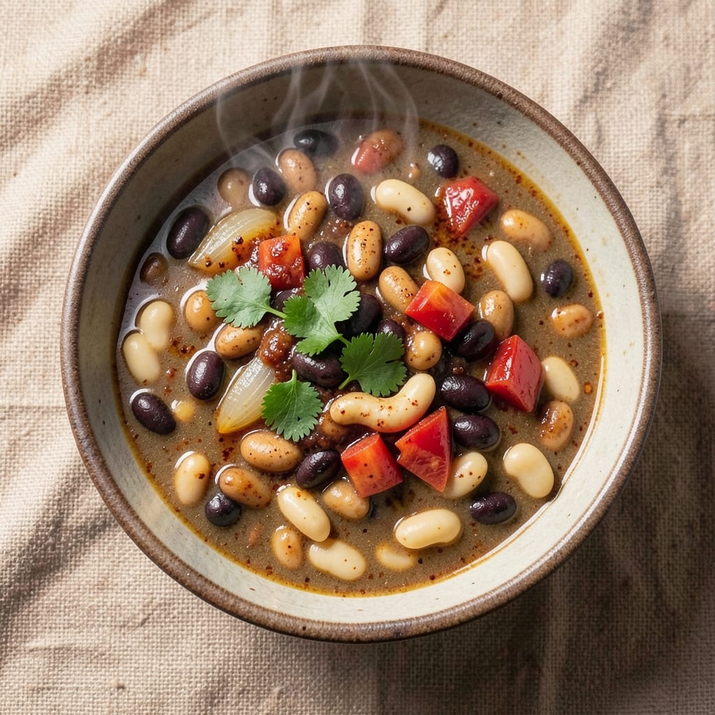 3 Bean Chilli Soup Recipe: Hearty Three-Bean Texture in One Pot