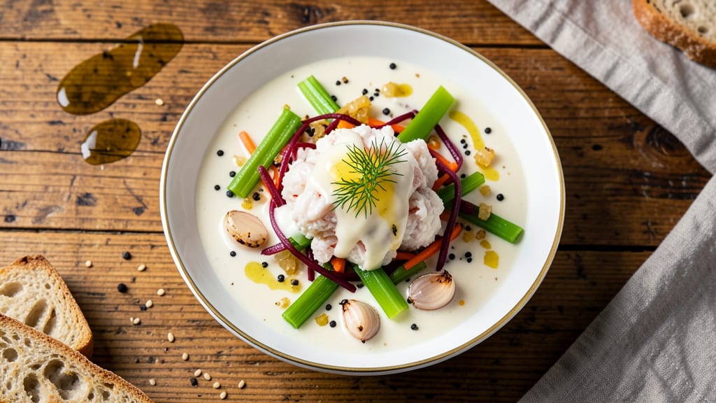 Best Crab Soup Recipe Ever: Briny Sweetness With Crispy Celery Crowns