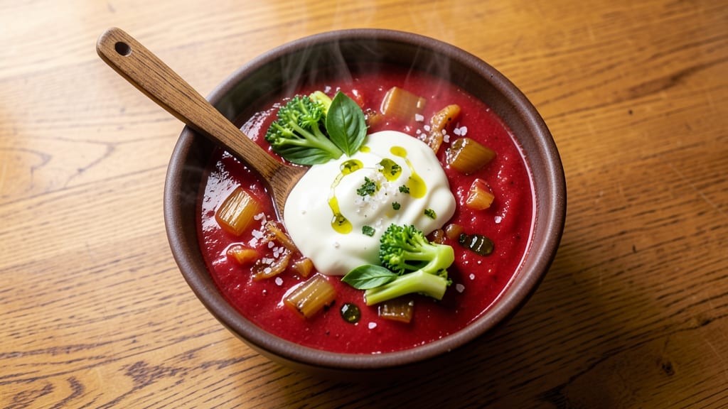Awesome Tomato Soup Recipe: Velvety Garlic-Kissed with Celery Crown Crunch