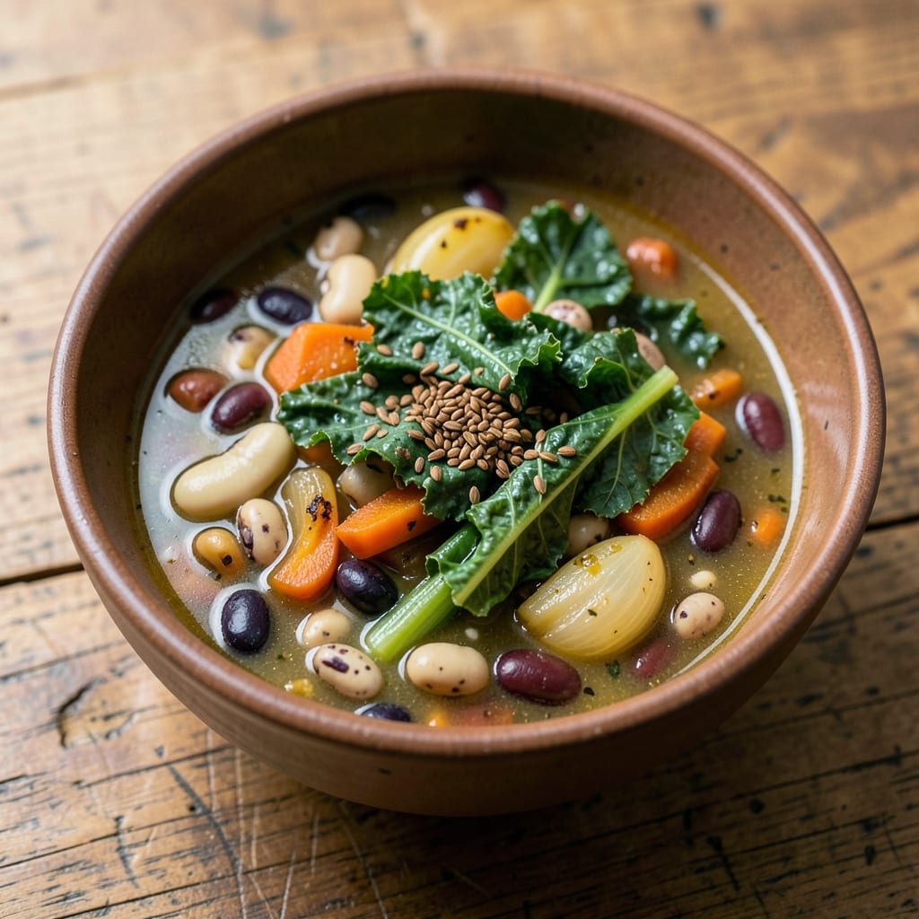 15 Bean Soup Recipe with Kale: Hearty Winter Stew With Nutty Depth