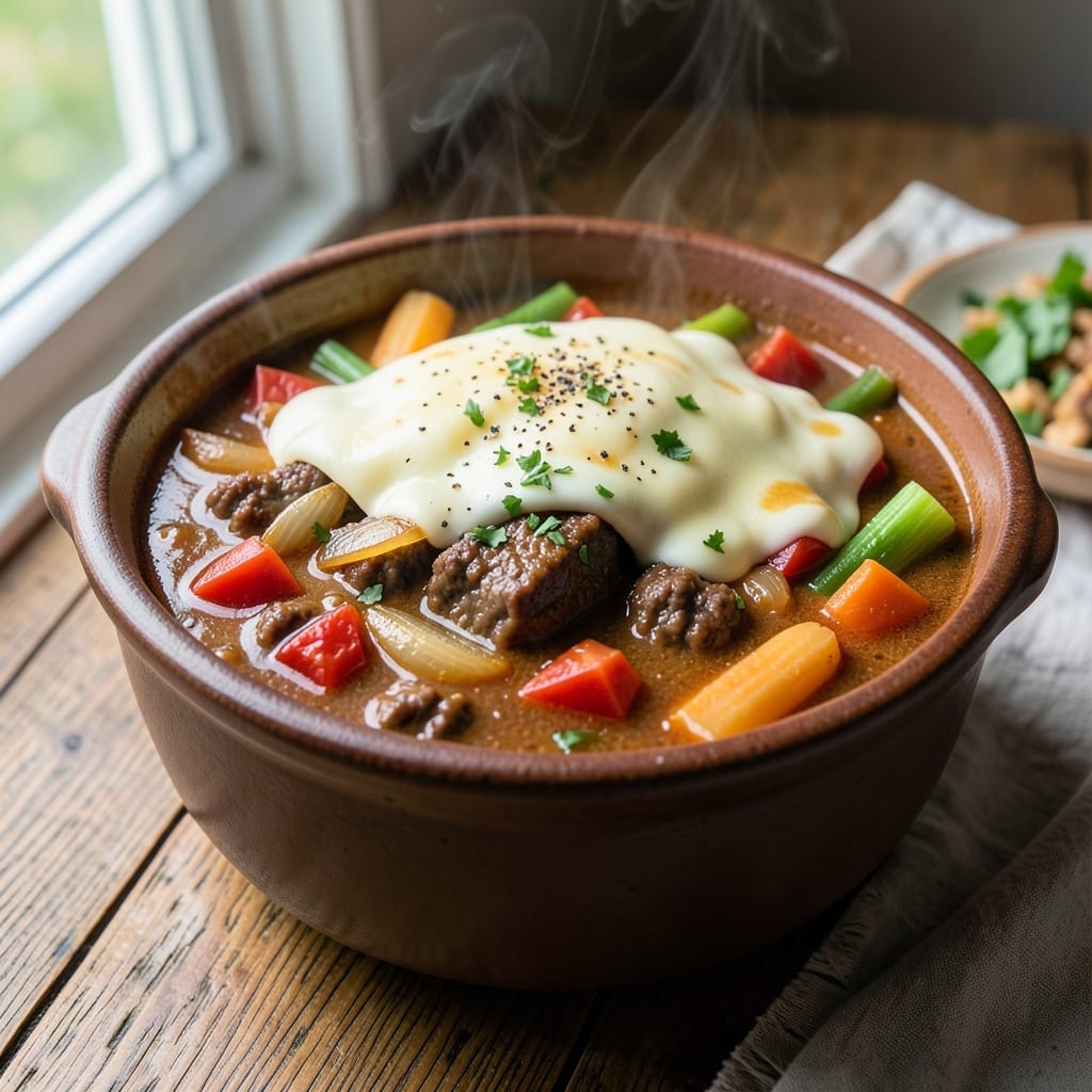 5 Star Hamburger Soup Recipe: Ultimate Umami Bomb with Crispy Topping