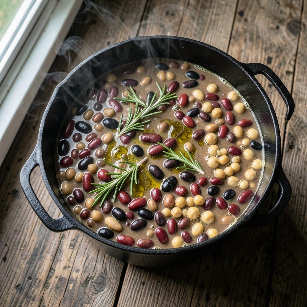 15 Bean Soup Recipe Dutch Oven: Dutch Oven Depth With 15 Beans Simmered to Perfection