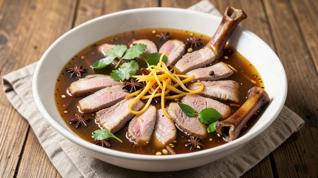 Beef Pho Soup Base Recipe: Fragrant Star Anise and Ginger Infusion
