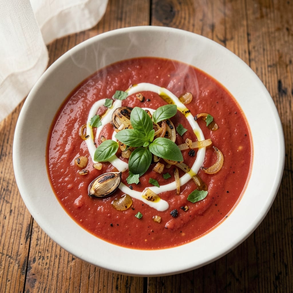 4Bs Restaurant Tomato Soup Recipe: Velvety Garlic-Infused Richness
