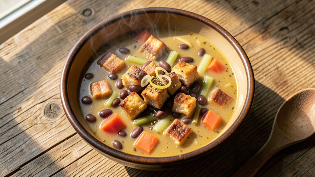 Bean Soup With Salt Pork Recipe: Smoky Bacon Crunch Meets Hearty Bean Simmer
