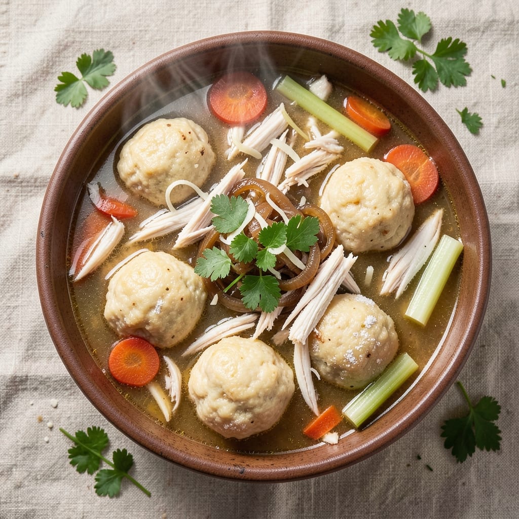 2nd Avenue Deli Matzo Ball Soup Recipe: Fluffy Dumplings in Rich Chicken Broth