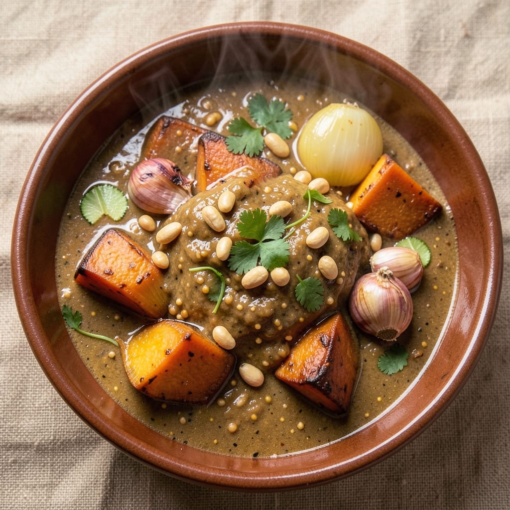 African Peanut Sweet Potato Soup Recipe: Nutty-Sweet Depth with Toasted Coconut Crunch