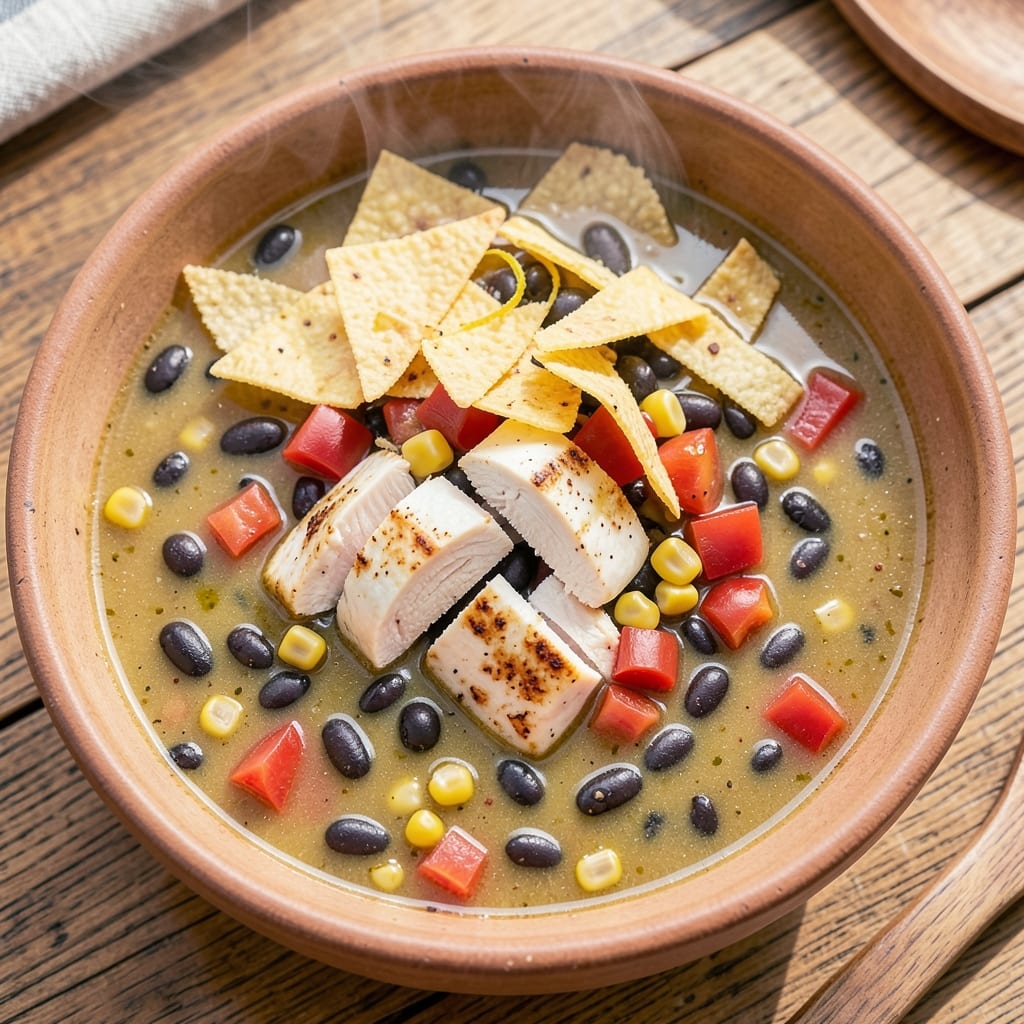 5 Can Chicken Tortilla Soup Recipe: Smoky Black Bean and Corn Crunch Fusion