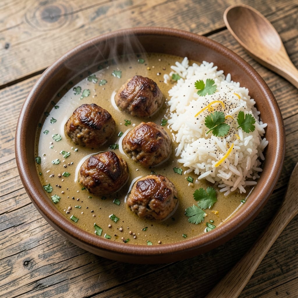 Albondigas Soup Recipe with Rice: Spiced Meatballs in Tomato-Basil Broth
