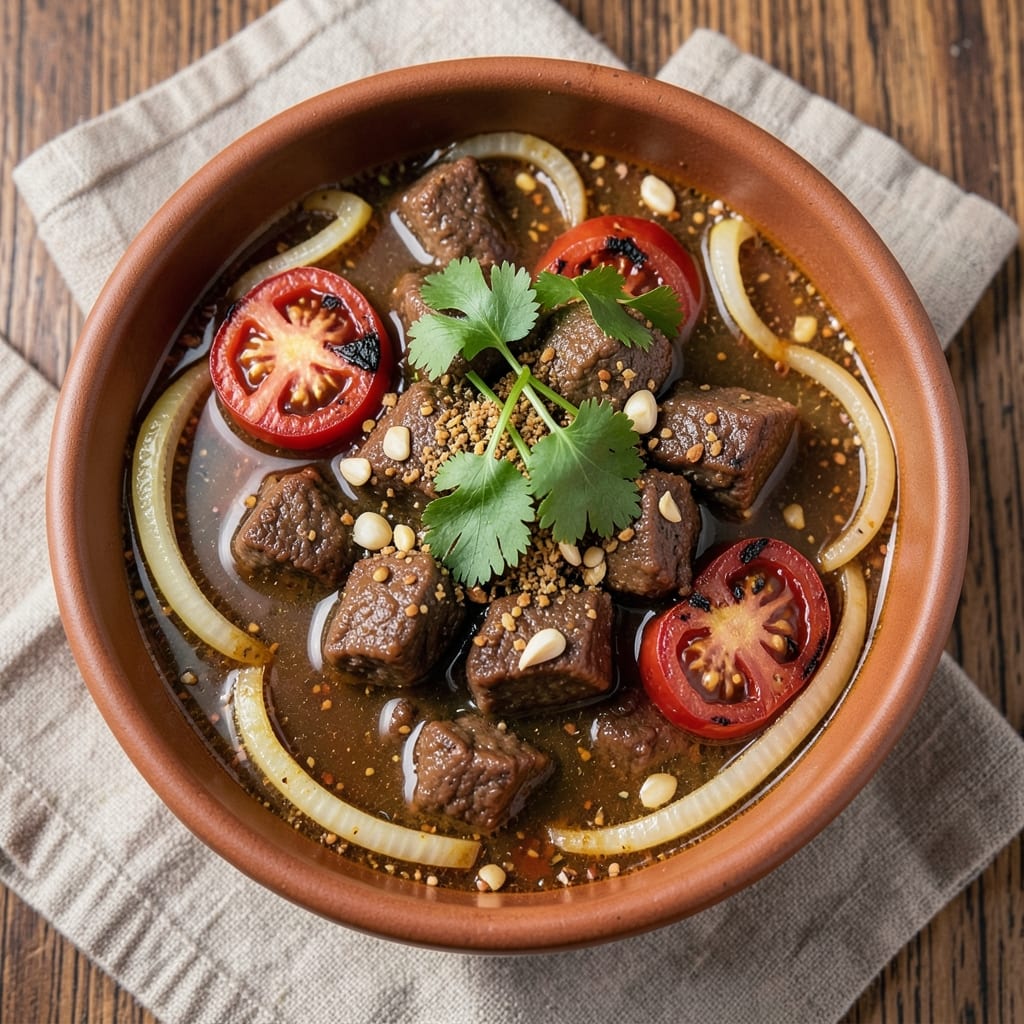 Aladdin's V Nine Soup Recipe: Smoky Cumin and Charred Tomato Layers