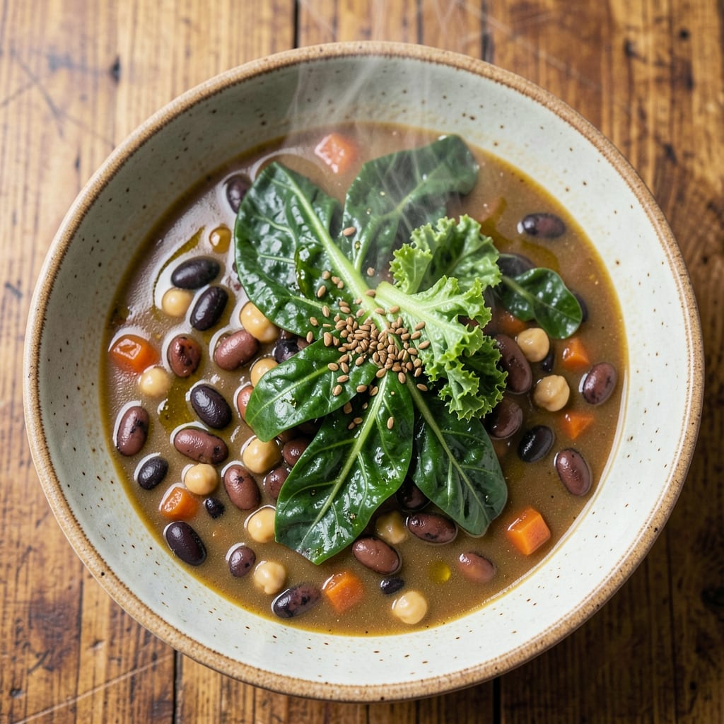 15 Bean Soup With Greens Recipe: Hearty Bowl of 15 Beans and Nutrient-Packed Greens