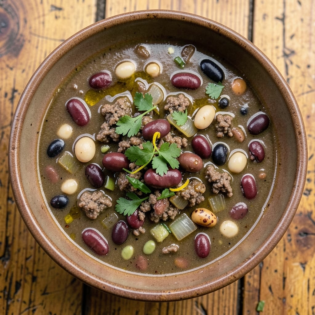 15 Bean Soup Recipe with Ground Beef: Hearty Stew With 15 Distinct Beans and Savory Meat