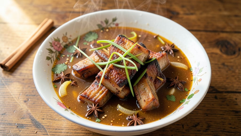 Bak Kut Teh Soup Recipe: Fragrant Lemongrass-Galangal Broth with Pork Ribbons