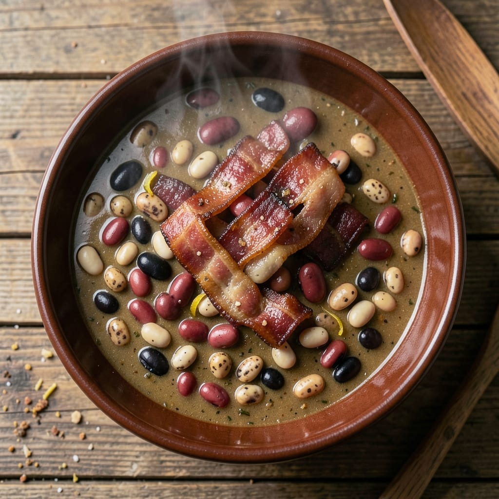 15 Bean Soup Recipe with Bacon: Smoky Bacon Bites and Hearty Bean Symphony