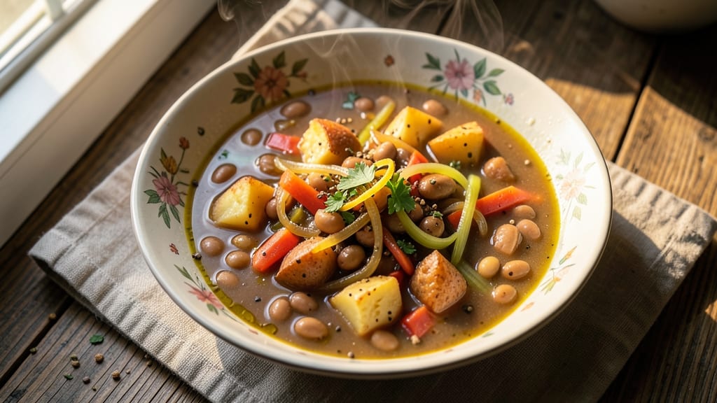 Bean Medley Soup Recipe: Slow-Simmered Flavor With Crispy Celery Crowns