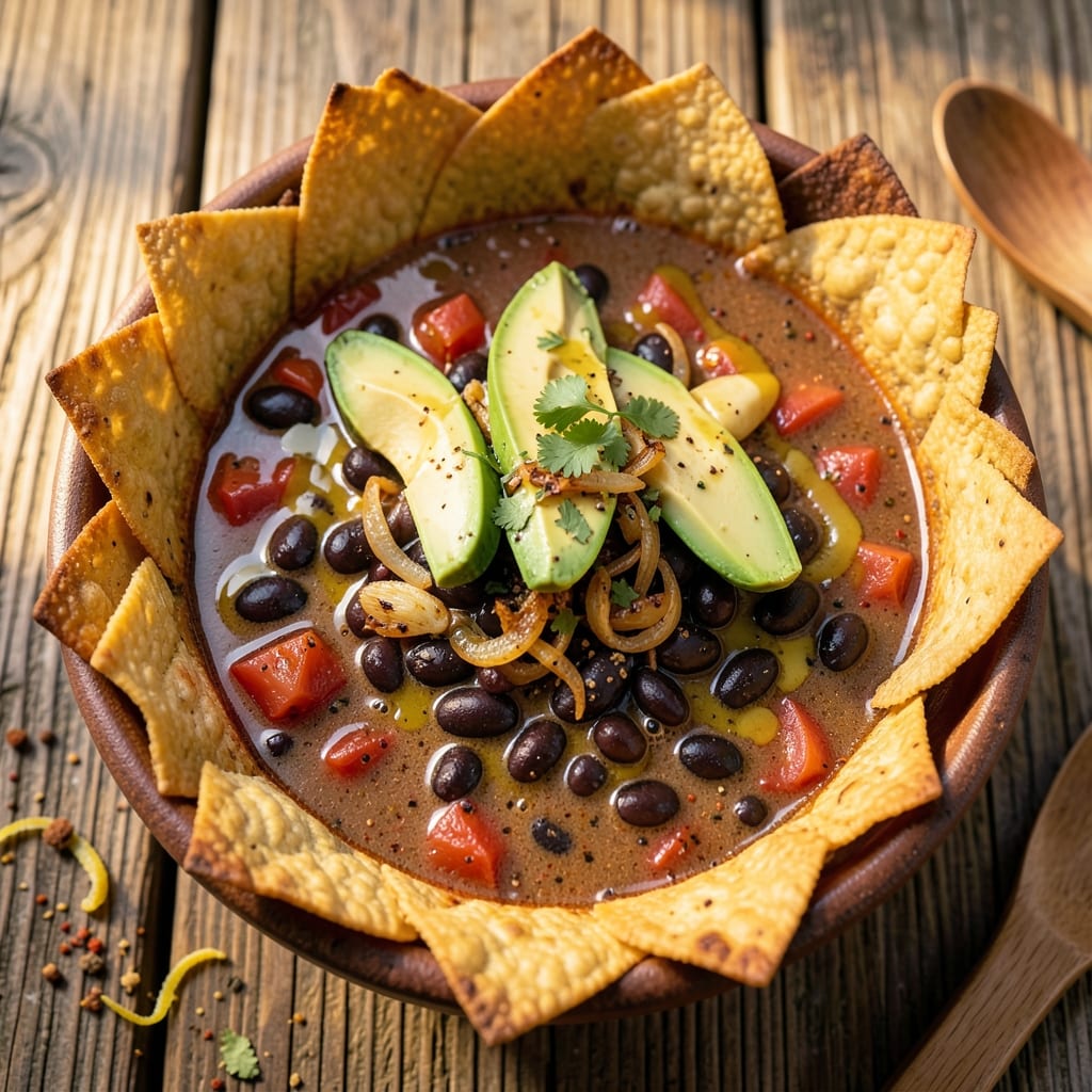 5 Star Tortilla Soup Recipe: Smoky Avocado Cream With Crispy Tortilla Strips